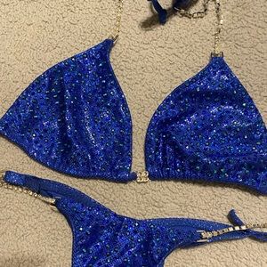 Toxic angles wellness suit, cobalt blue